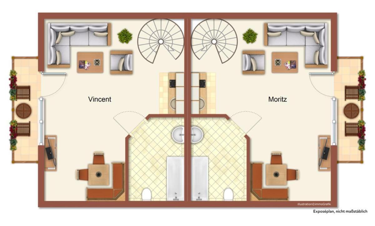 Appartamento Haus Vier Freunde, Vincent Rostock Esterno foto